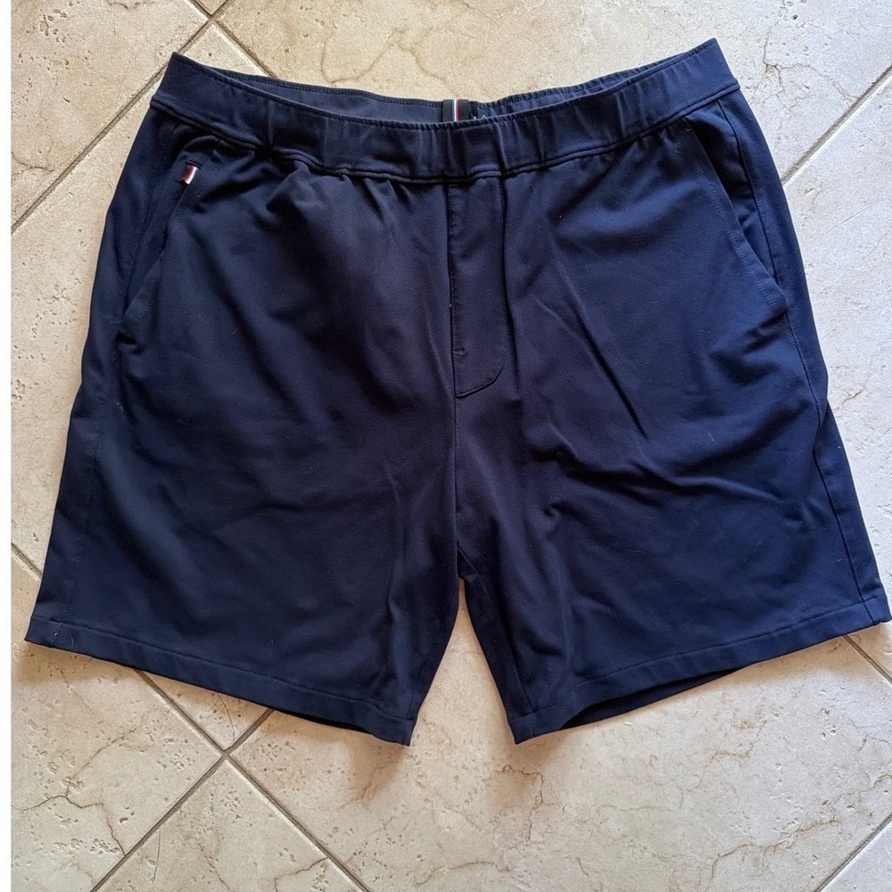Fourlaps Mens Navy Blue RE-UP Golf Shorts Size L Zipper Pocket